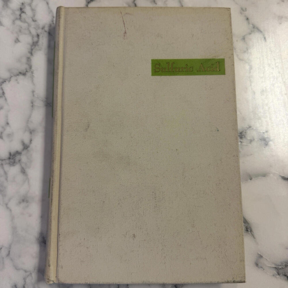 Sulfuric Acid Use and Handling – Oscar Fasullo – 1965 McGraw-Hill Hardcover - Picture 1 of 8